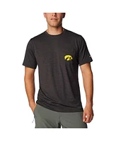 Columbia Men's Black Iowa Hawkeyes Tech Trail Omni-Wick T-Shirt