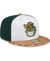 New Era Men's White/Tan Charleston RiverDogs Theme Night 59FIFTY Fitted Hat