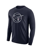 Nike Men's Navy Usa Basketball Core Long Sleeve T-Shirt