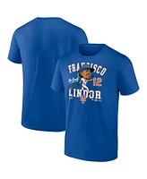 Fanatics Men's Francisco Lindor Royal New York Mets Hometown Caricature T-Shirt