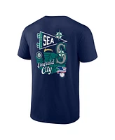 Fanatics Men's Navy Seattle Mariners Split Zone T-Shirt