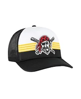 '47 Brand Men's Black Pittsburgh Pirates Lift Off Foam Front Mesh Trucker Adjustable Hat