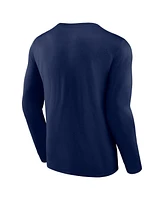 Fanatics Men's Navy Boston Red Sox Strike the Goal Long Sleeve T-Shirt