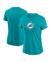 Nike Women's Aqua Miami Dolphins Primary Logo T-Shirt