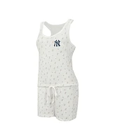 Concepts Sport Women's Cream New York Yankees Gardner Hacci Knit Romper