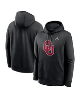 Jordan Men's Black Oklahoma Sooners Primetime Evergreen Club Fleece Pullover Hoodie