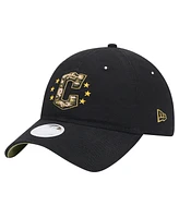 New Era Women's Black Cleveland Guardians 2024-Armed Forces Day 9TWENTY Adjustable Hat