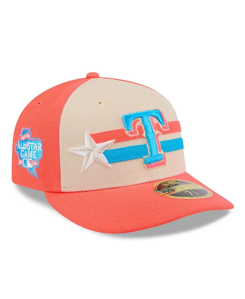 New Era Men's Cream Texas Rangers 2024 Mlb All-Star Game Low Profile 59FIFTY Fitted Hat