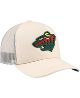 Mitchell & Ness Men's Cream Minnesota Wild Foam Front Trucker Adjustable Hat