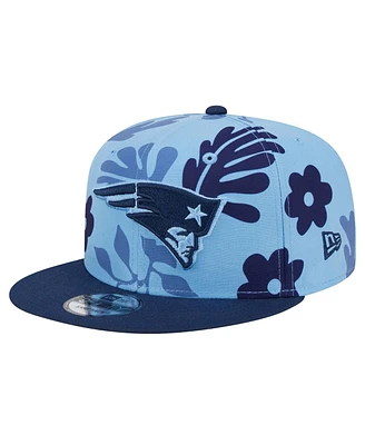 New Era Men's Light Blue New England Patriots Leafy 9FIFTY Snapback Hat