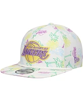 New Era Men's White Los Angeles Lakers Palm Trees and Waves Golfer Adjustable Hat