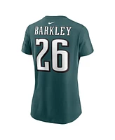 Nike Women's Saquon Barkley Midnight Green Philadelphia Eagles Player Name Number T-Shirt