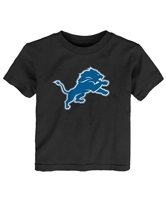 Outerstuff Toddler Black Detroit Lions Primary Logo T-Shirt