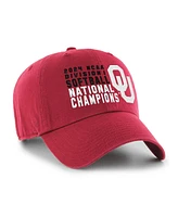 '47 Brand Men's and Women's Crimson Oklahoma Sooners 2024 Ncaa Softball Women's College World Series Champions Clean Up Adjustable Hat