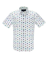 Section 119 Men's White the Grateful Dead Dancing Bears Button-Down Shirt