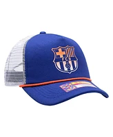 Fan Ink Men's and Women's Blue Barcelona Serve Trucker Adjustable Hat