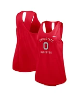 Nike Women's Scarlet Ohio State Buckeyes Primetime Open Back Tank Top