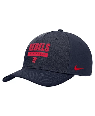 Nike Men's Navy Ole Miss Rebels 2024 Sideline Rise Performance Adjustable Hat