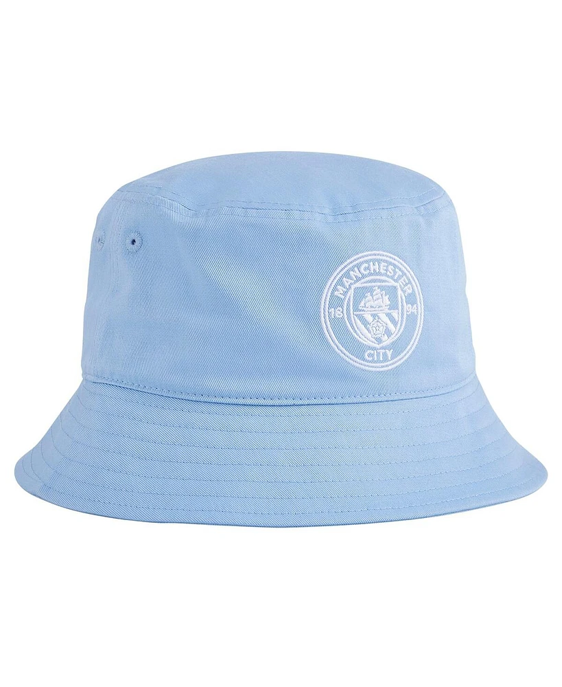 Puma Men's and Women's Sky-Blue Manchester City Essential Bucket Hat