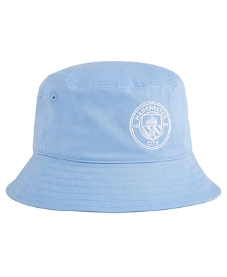 Puma Men's and Women's Sky-Blue Manchester City Essential Bucket Hat