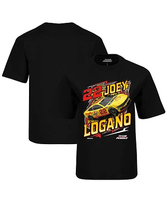 Team Penske Big Boys and Girls Black Joey Logano Backstretch T-Shirt