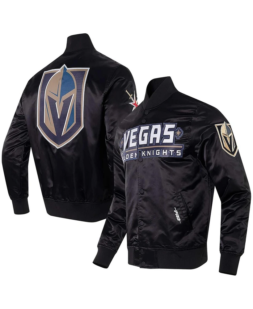 Pro Standard Men's Black Vegas Golden Knights Classic Satin Full-Snap Jacket