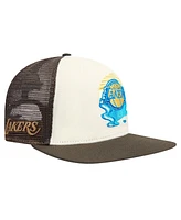 Pro Standard Men's Cream/Brown Los Angeles Lakers Glint Sunset Snapback Hat