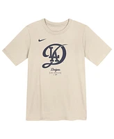 Nike Preschool Cream Los Angeles Dodgers 2024 City Connect Large Logo T-Shirt