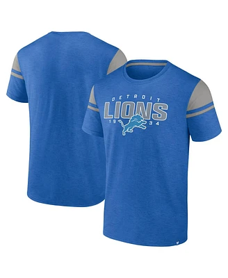 Fanatics Men's Blue Detroit Lions Old School Play Slub T-Shirt