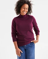 Style & Co Women's Cozy Mock-Neck Long-Sleeve Sweater, Created for Macy's