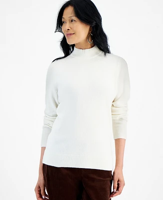 Style & Co Women's Cozy Mock-Neck Long-Sleeve Sweater, Created for Macy's