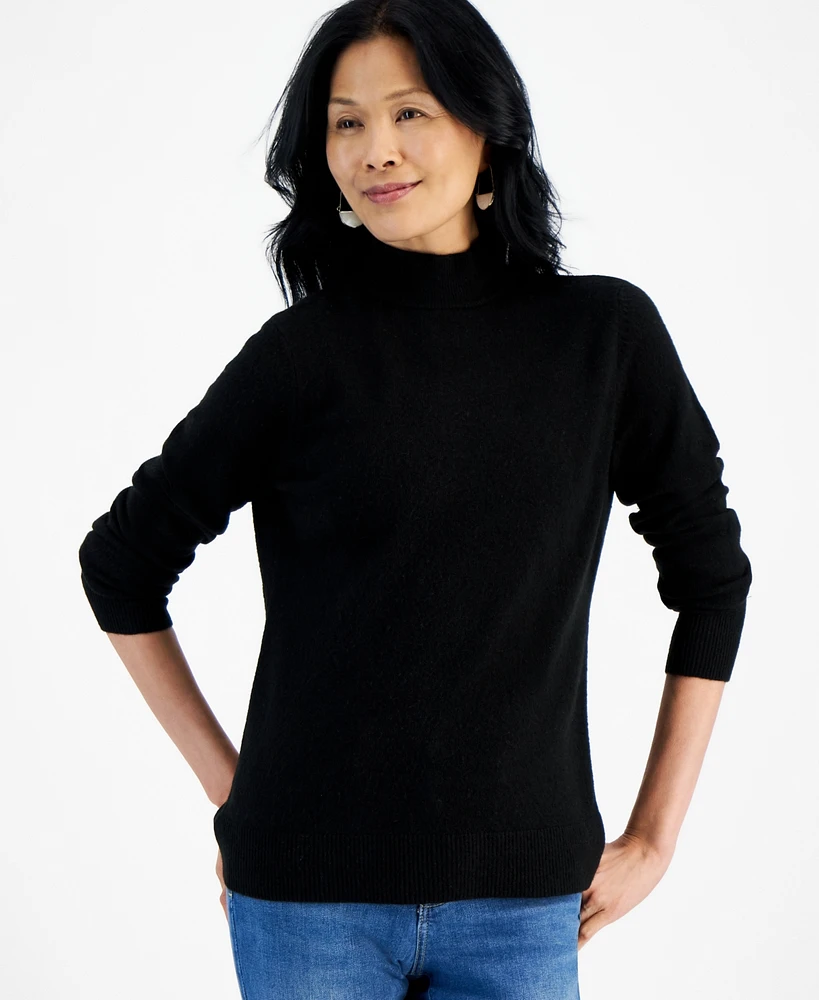 Style & Co Women's Cozy Mock-Neck Long-Sleeve Sweater, Created for Macy's