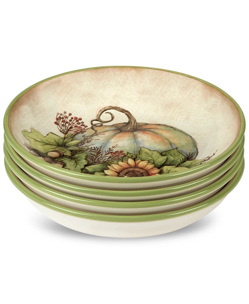 Certified International Autumn Breeze Soup Bowls, Set of 4