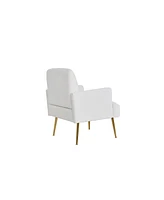 Hulala Home Rosa Contemporary Upholstered Armchair with Metal Legs