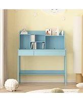 Simplie Fun Modern Kids Desk & Chair Set: Compact, Multi-Storage