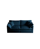 Streamdale Furniture Premium Chenille Loveseat Sofa with 4 Pillows