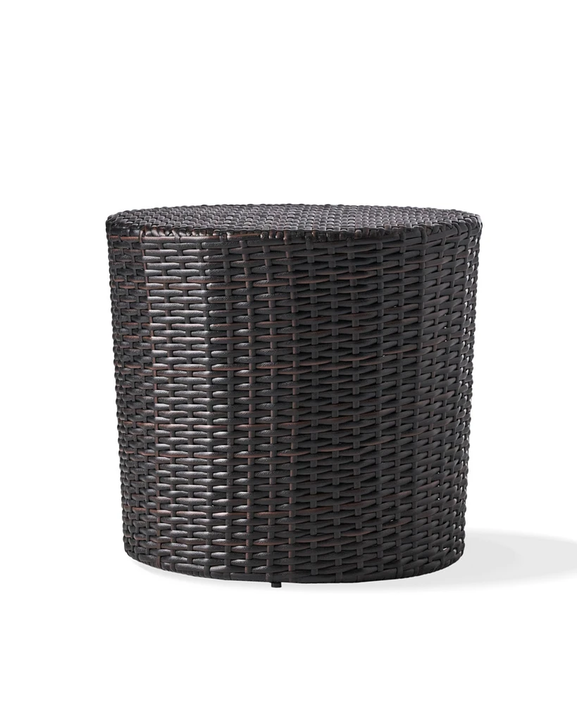 Simplie Fun Keaton Wicker Barrel Side Table, Multibrown