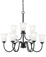 Designers Fountain Bronson 30" Metal 9 Light Chandelier