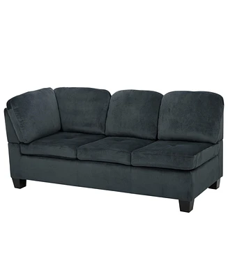 Simplie Fun Modern Sectional Sofa With Plush Cushions And Espresso Legs