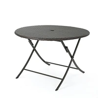 Foldable Wicker Dining Table For Hosting