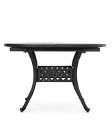 Simplie Fun Outdoor Expandable Aluminum Dining Table