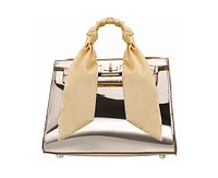 Nina Metallic Satchel Bag with Crystal Trim Scarf