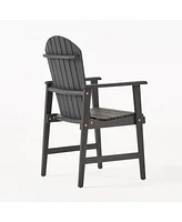 Streamdale Furniture Acacia Wood Adirondack Dining Chairs (Set Of 2)