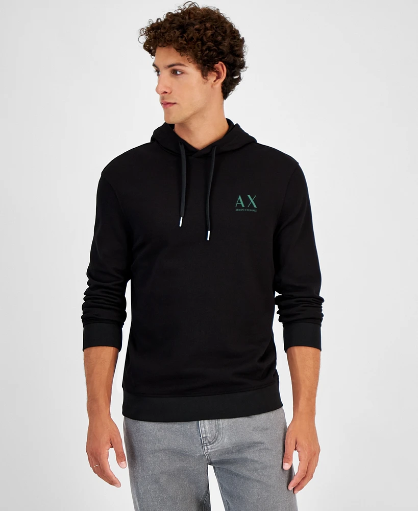 A|X Armani Exchange Men's Long Sleeve Double Sided Logo Hoodie, Created for Macy's