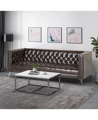 Streamdale Furniture Diamond-Stitched 3-Seater Sofa With T-Shaped Iron Legs