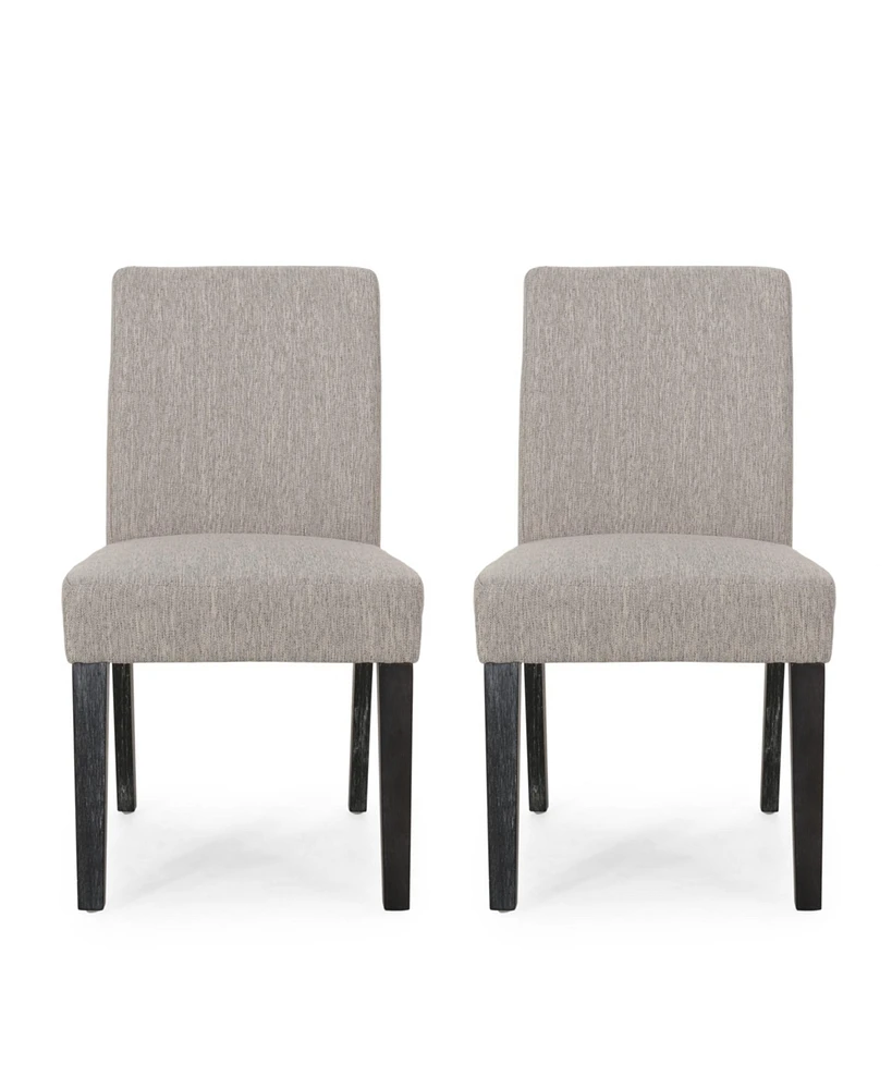 Simplie Fun Contemporary Upholstered Dining Chair With Tapered Rubberwood Legs