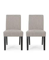 Simplie Fun Contemporary Upholstered Dining Chair With Tapered Rubberwood Legs