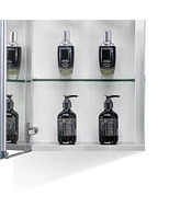 15x26" Medicine Cabinet with Mirror, Adjustable Shelves, Soft-Close Hinge, Invisible Handle, LeFT/Right Mount