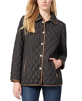 Jones New York Petite Quilted Snap-Front Long-Sleeve Jacket