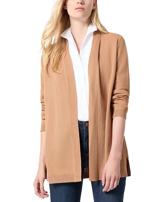 Jones New York Petite Open-Front Long-Sleeve Cardigan